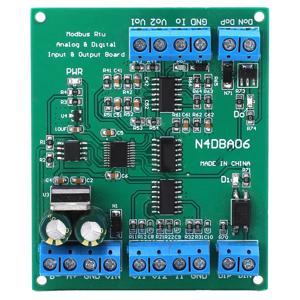 AnalogtoDigital Module RS485 8 Channel ADC DAC Converter N4DBA06 IO Board DC 12V