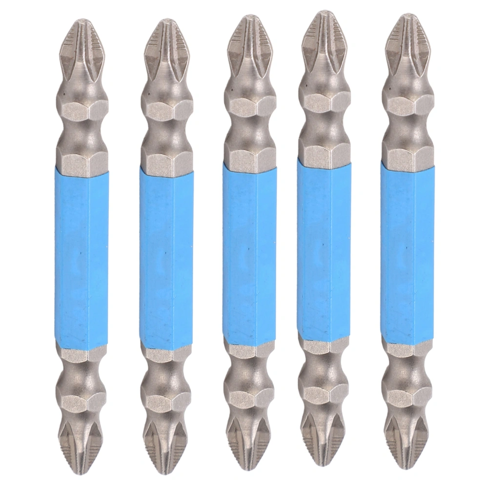 5PCS 65MM Magnetic Double Head Screwdriver Bits Electric Cross Screw Driver Head