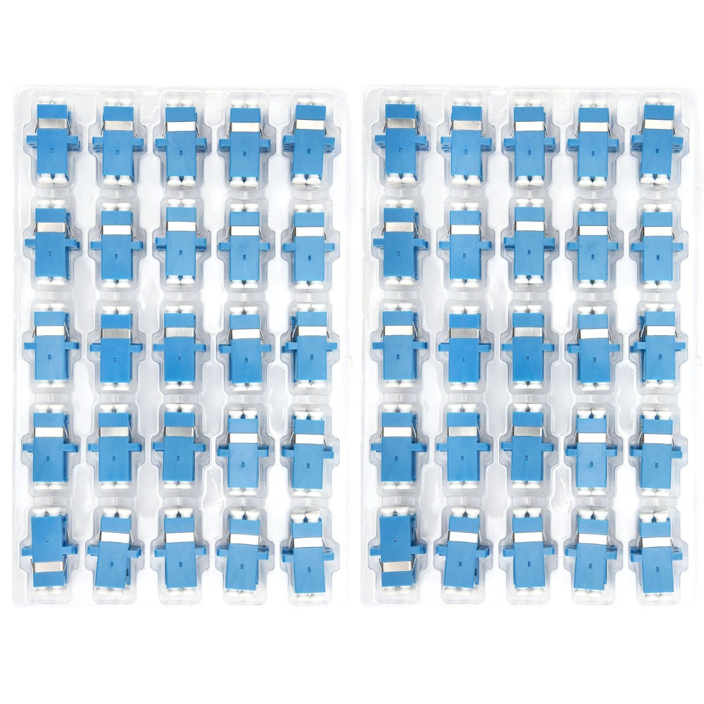 50Pcs Fiber Optic Coupler LCLC UPC Duplex Connector Adapter Industrial Supplies