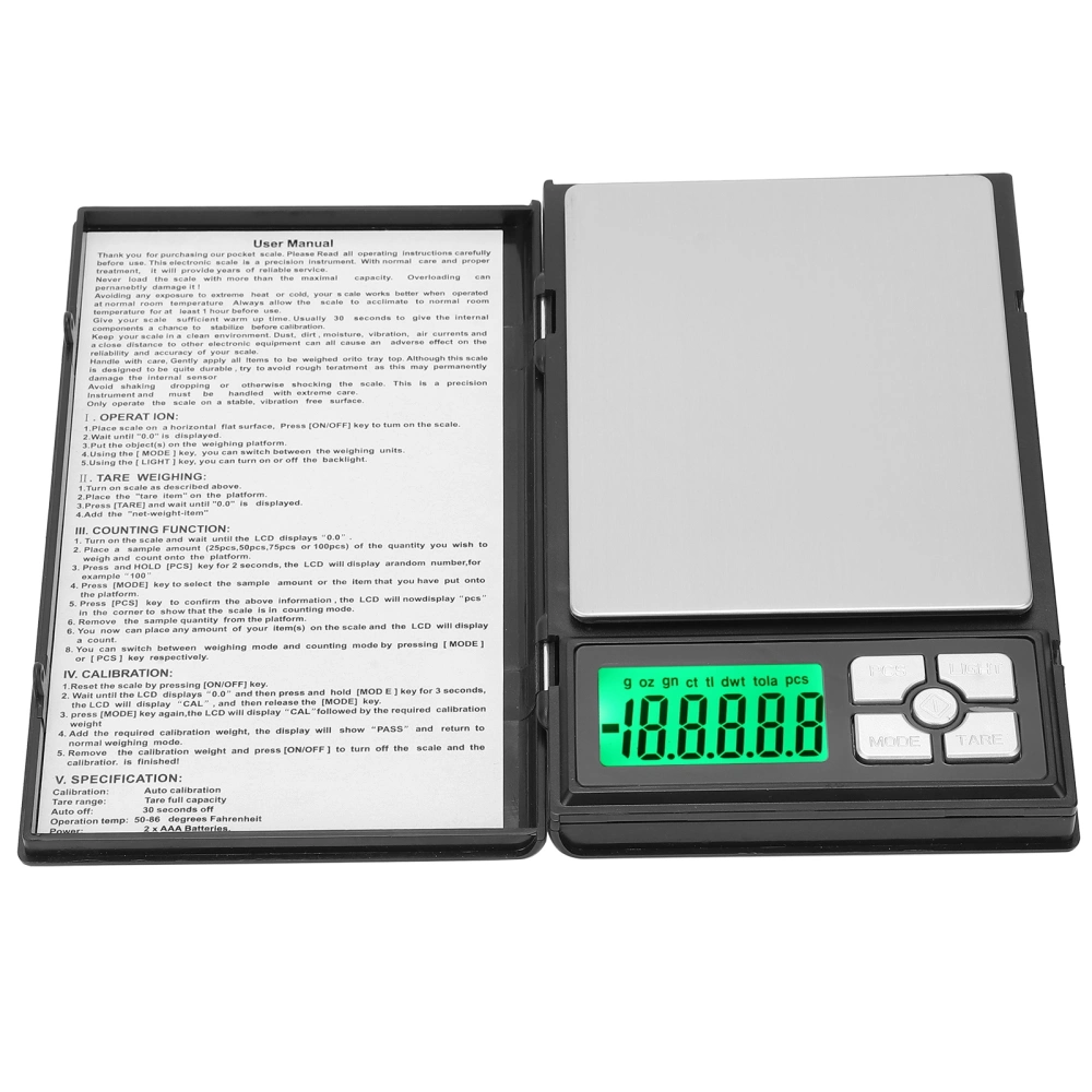 Digital Pocket Scale Mini Portable BDS 1108‑1 Electronic Balance for Weighing Gold Jewelry1kg/0.1g