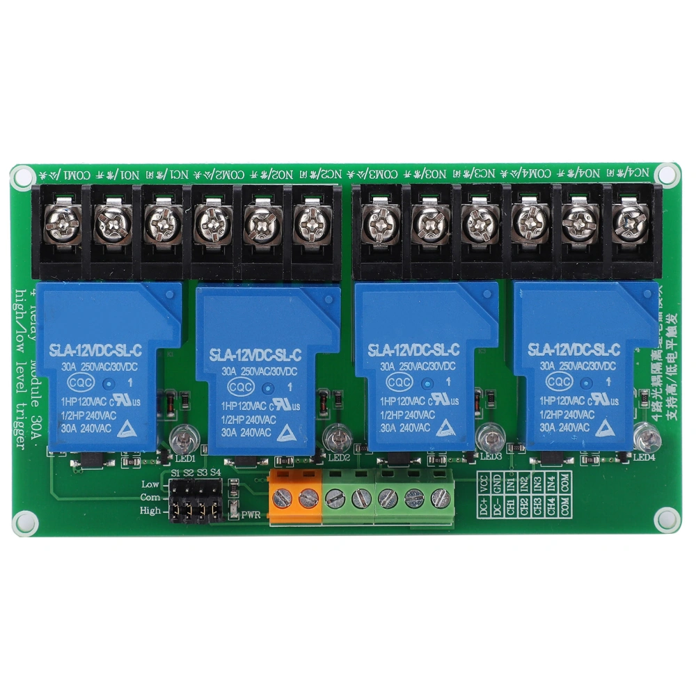 Relay Module 4 Channel Circuit Automatic Control High Low Level Trigger Electronic Component12V