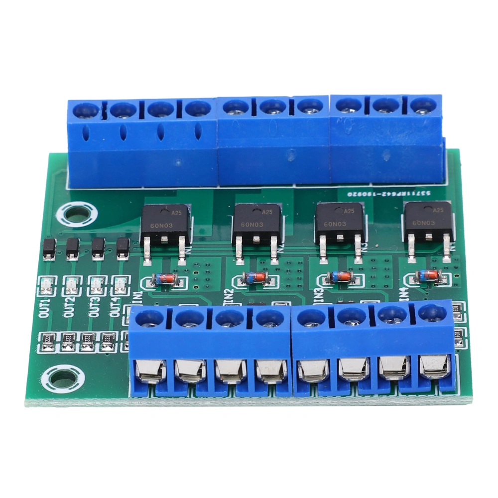 4‑Way MOS Tube Module Field Effect PLC Amplifies Board with Input Output Signal Indicator