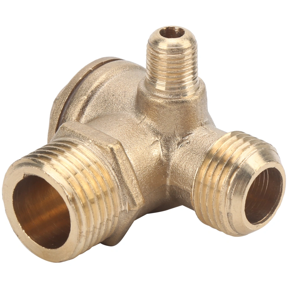 1‑Way Valve Brass Material Threaded Pneumatic Air Compressor Accessories 1/2x3/4-16x10