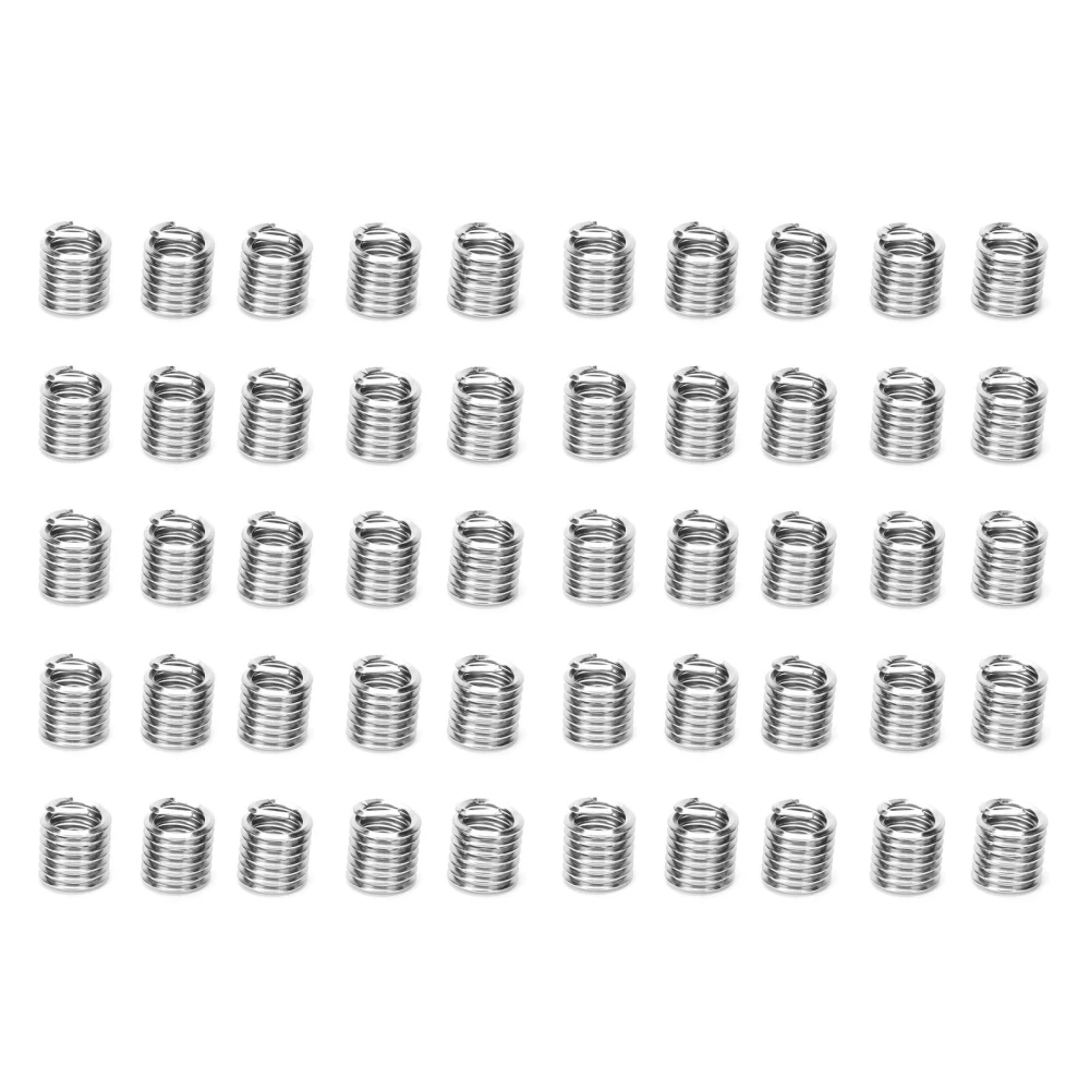 50Pcs Thread Inserts Wire Protection Sleeve Repair Tool Fastener Hardware 5/16in‑18x1.5D