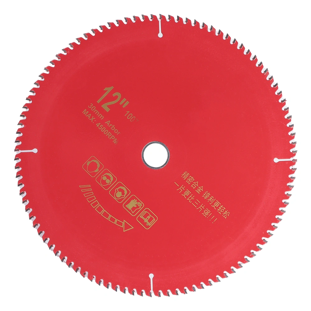 Carbide Circular Framing Saw Blade Woodworking Alloy Steel Cutting Disc Hardware 12x100T