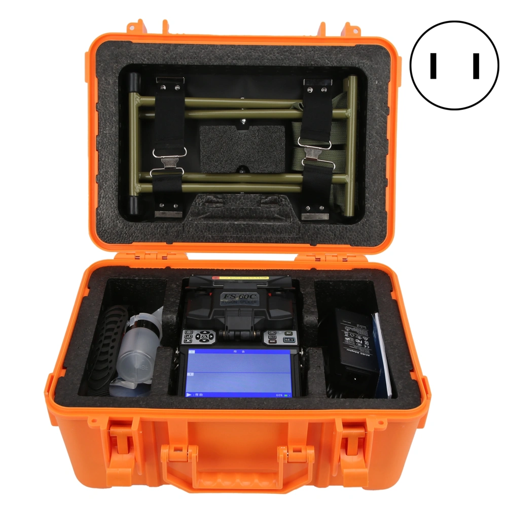 Fiber Fusion Splicer High Accuracy Machine Industrial Components FS‑60C AC100‑240VUS Plug