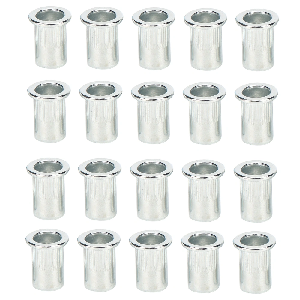 20Pcs Rivet Nut Kit M8x10 Aluminum Alloy Regular Flat Head Hardware Fastener Tool