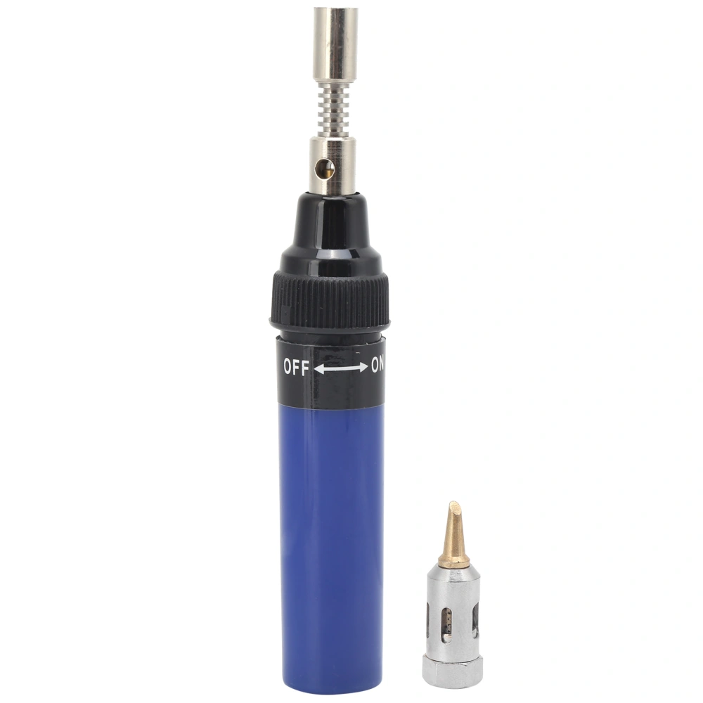 Gas Soldering Iron Pen Refillable Pure Butane Gas Solder Handheld Tool 8ML VA-100Dark Blue