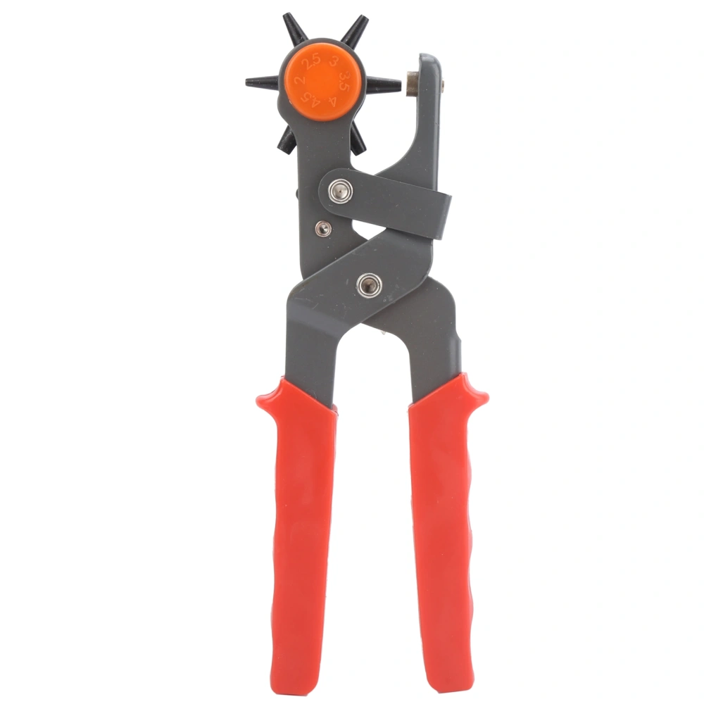 Leather Hole Punch MultiFunction 6 Round Holes Punching Pliers Manual Belt Clamping Tool