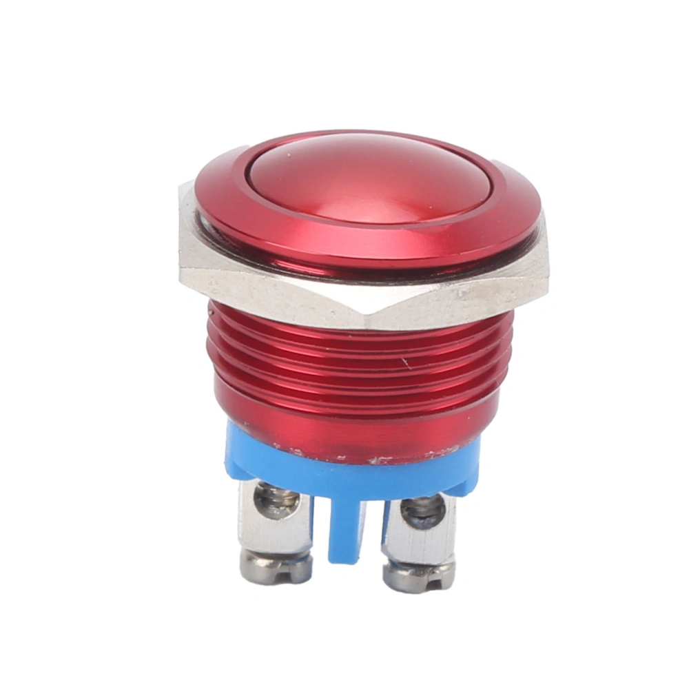 Metal Push Button Switch Ball Full Oxidation Self Reset Jog Screw Foot Power Control 16mm (Red )