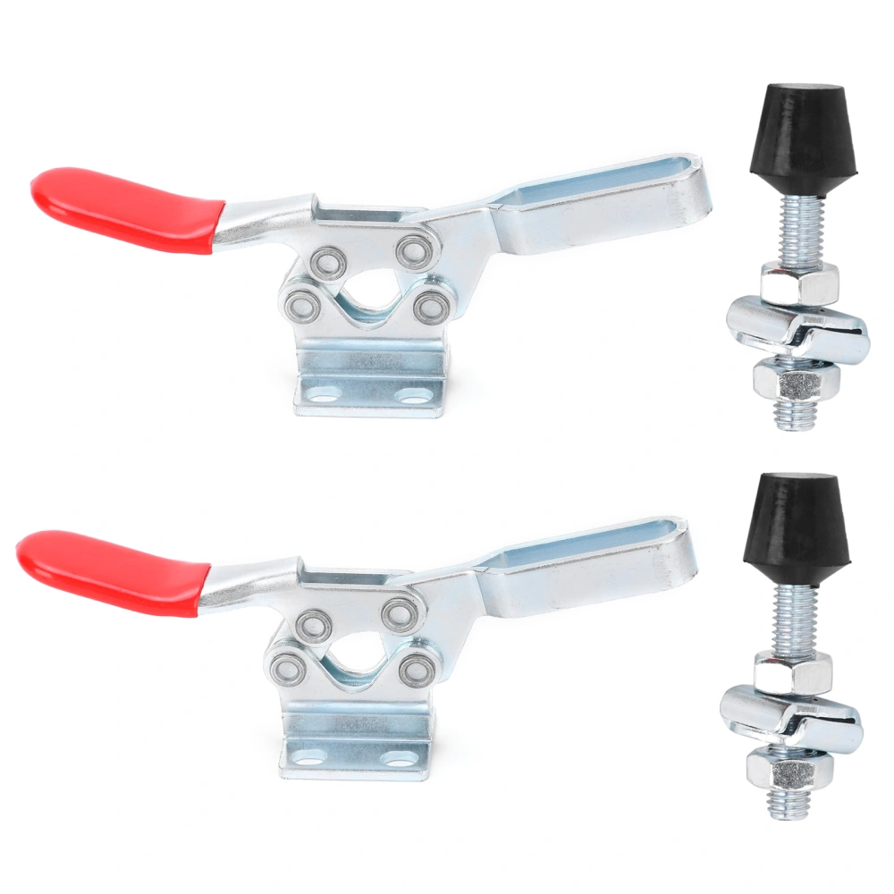 2Pcs Welding Toggle Clamp Horizontal Fixture Elbow Compressor Quick Release Hand Tool GH‑225‑D