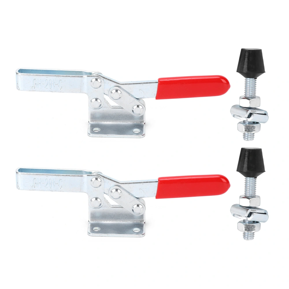 2Pcs Toggle Clamp Anti Rust Alloy Steel Quick Release Hold Down Hand Tool 182kg GH201C