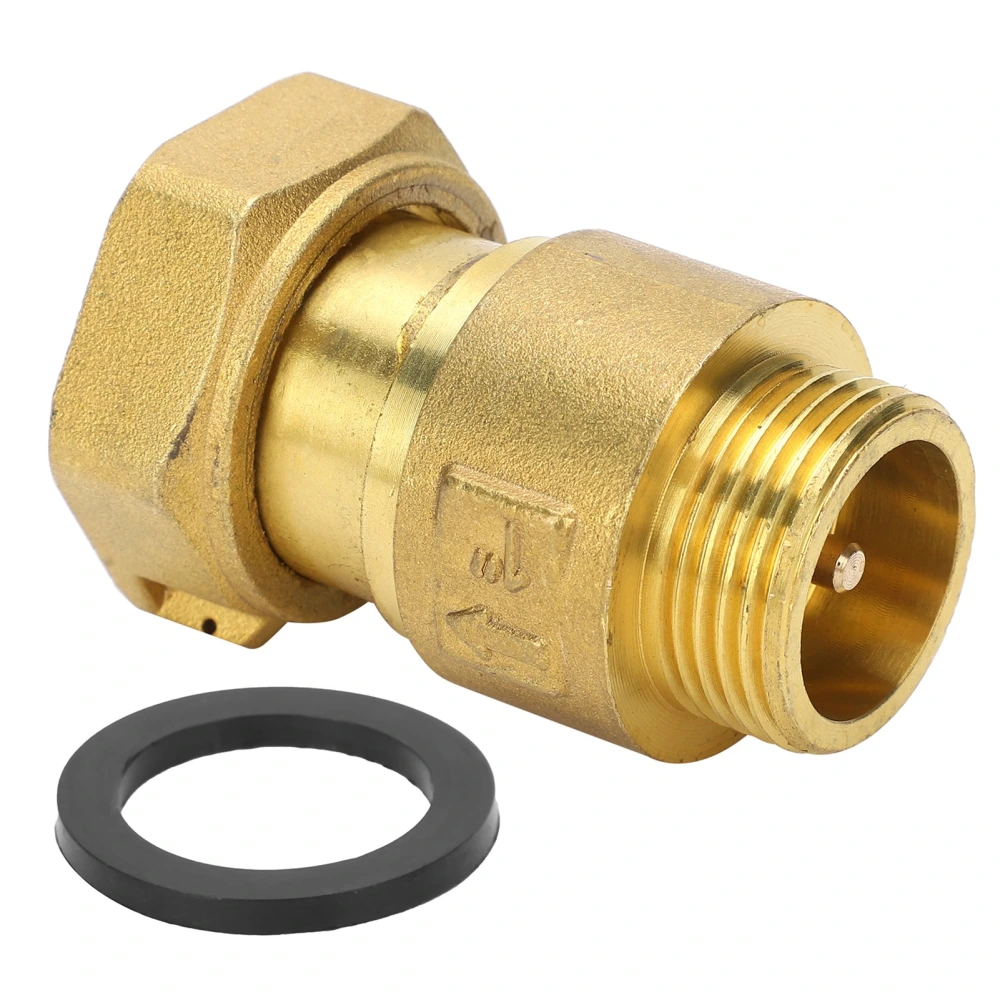 Check Valve 1‑Way Telescopic Swing Water Meter Brass Threaded Connection Valve DN25 x 32