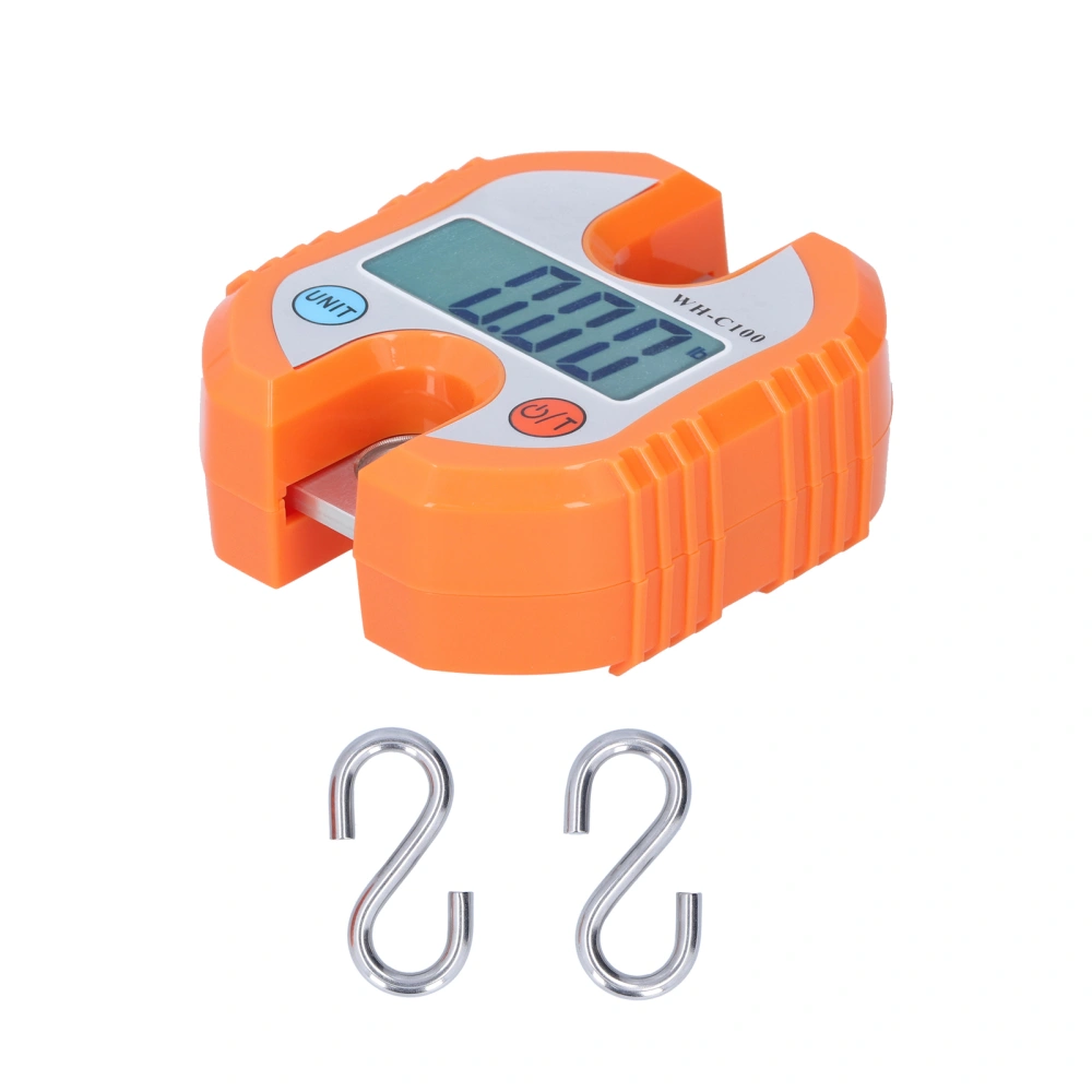 Mini Crane Scale Weighing Hook Hanging Tool with Double Accuracy Display 150kg C100Orange