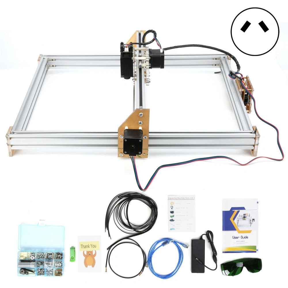 Laser Engraving Cutting Machine Small DIY Engraver Printer Desktop Cutter 4050‑300MW 100‑240VACAU Plug