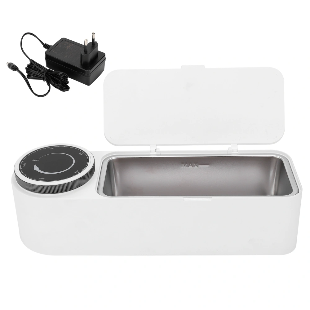 Ultrasonic Cleaner Mini High Frequency 650ml Ultra Sonic Tank Bath Cleaning Machine MK188 WhiteEU Plug AC220‑240V