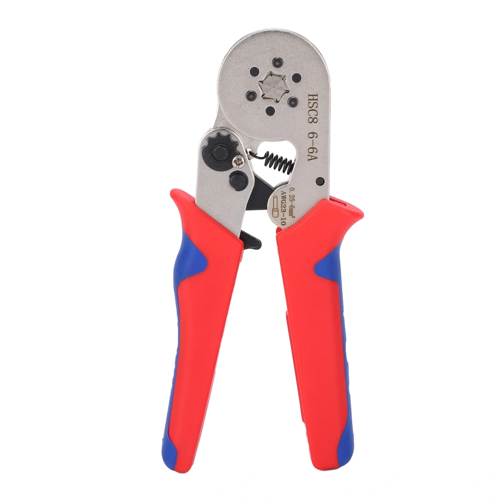 Ratchet Crimp Pliers 6 Mandrel VE Tube Terminal Crimping Quick Release Manual Tool HSC8 6‑6A