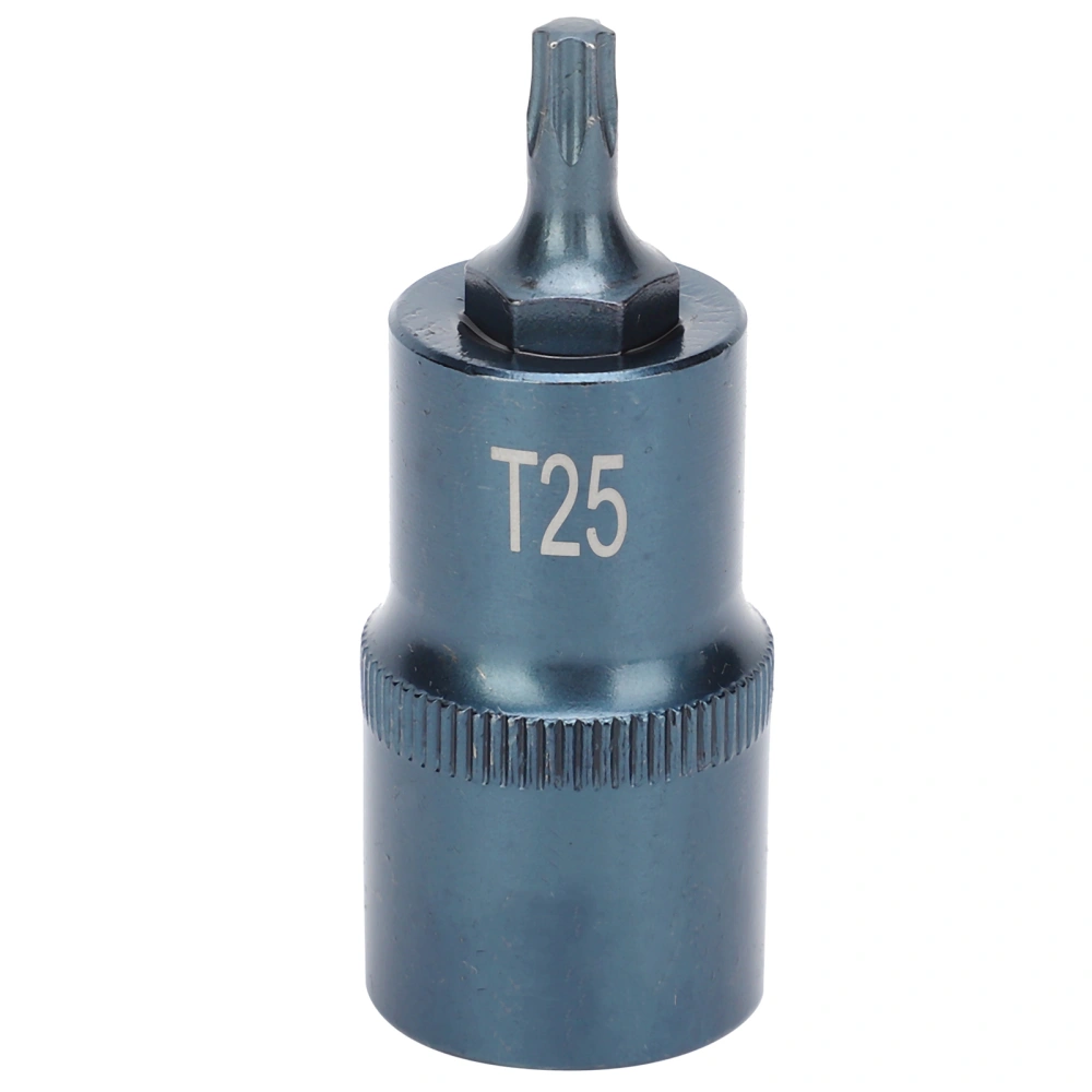 Star Screwdriver Bit 1/2in Square Socket S2 Alloy Steel for Wrench Hardware Tool55mm