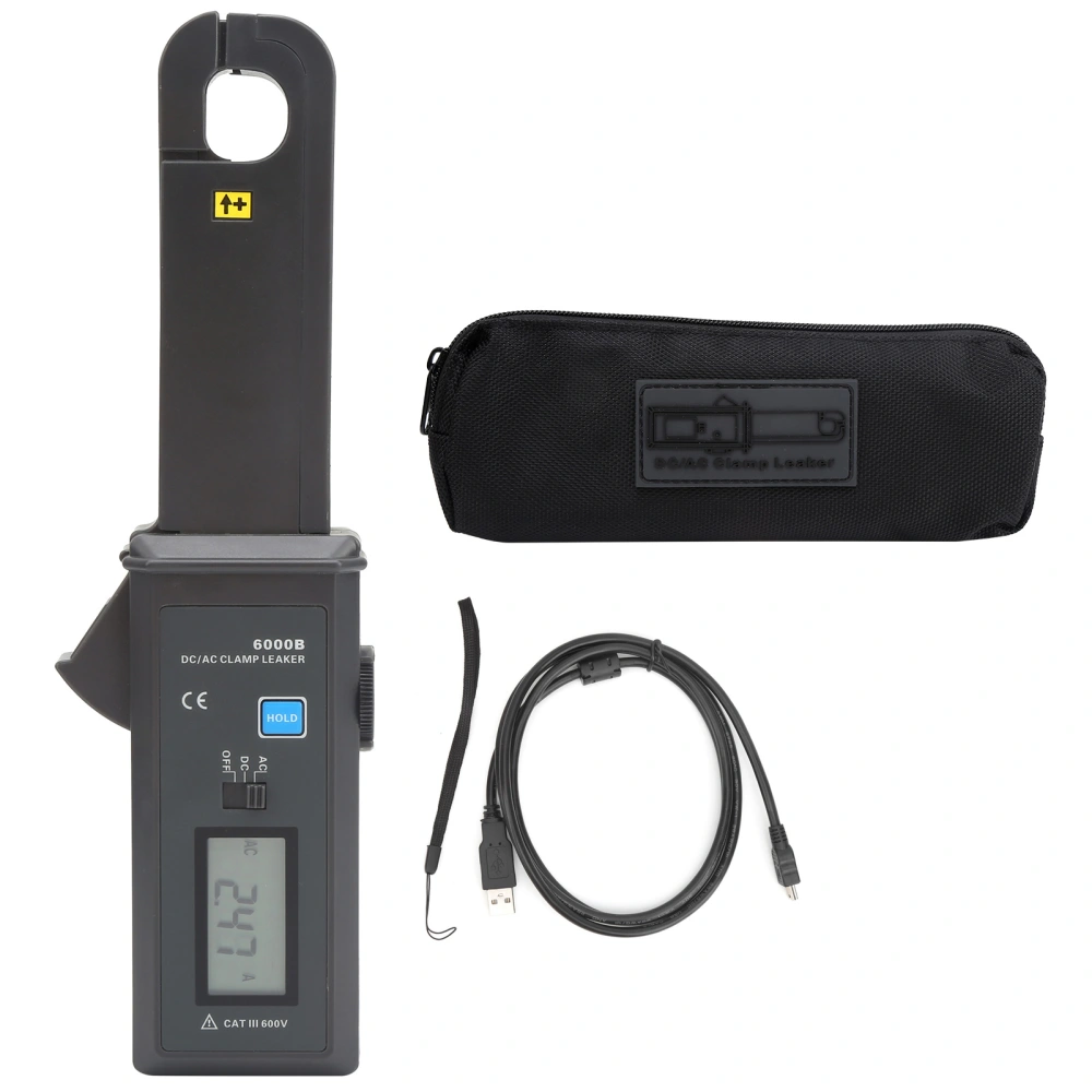 ETCR6000B AC DC Leakage Current Clamp Meter 0mA-60.0A Non Contact Car Clamp Leaker