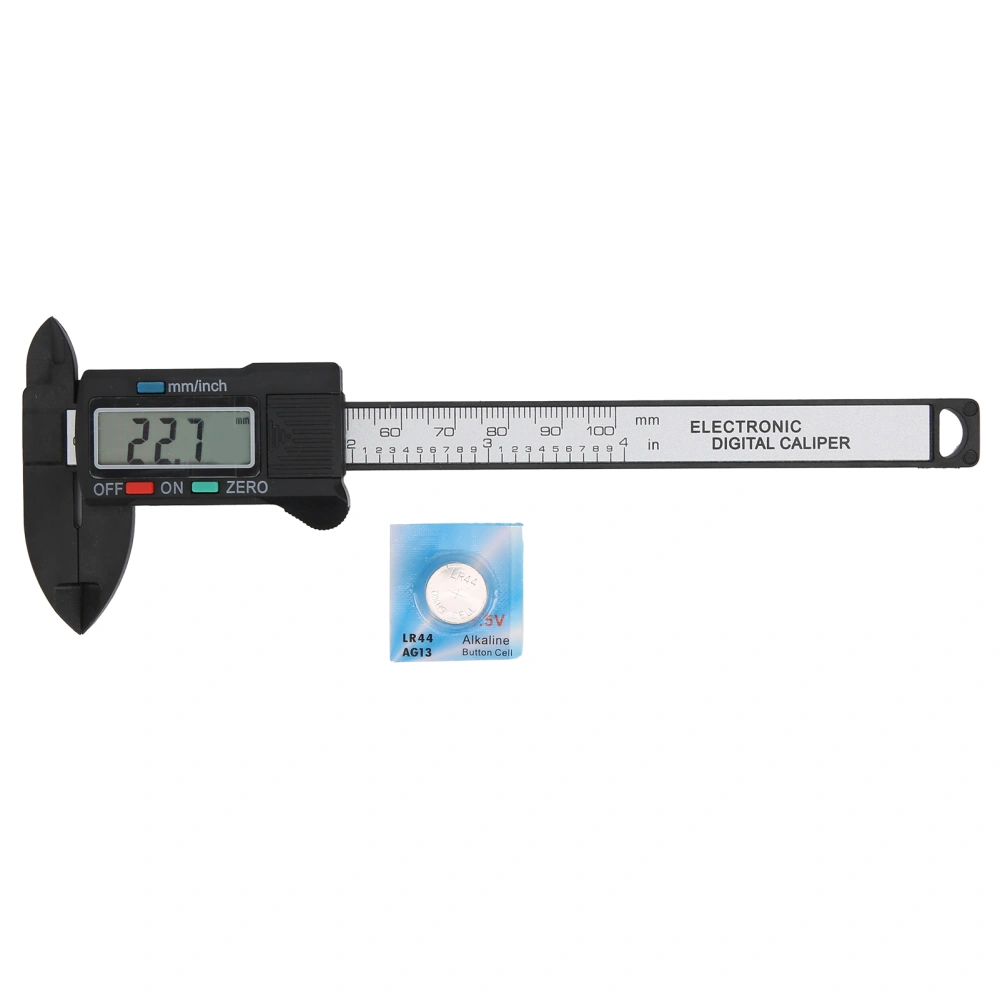 Digital LCD Display Caliper High Accuracy Plastic Carbon Fiber Vernier Scale 0-100mm