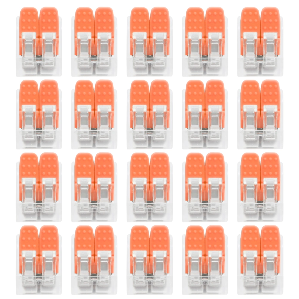 20Pcs Wiring Connector Building Lighting Screw‑Free Quick Terminal Industrial Supplies PCT‑662Orange