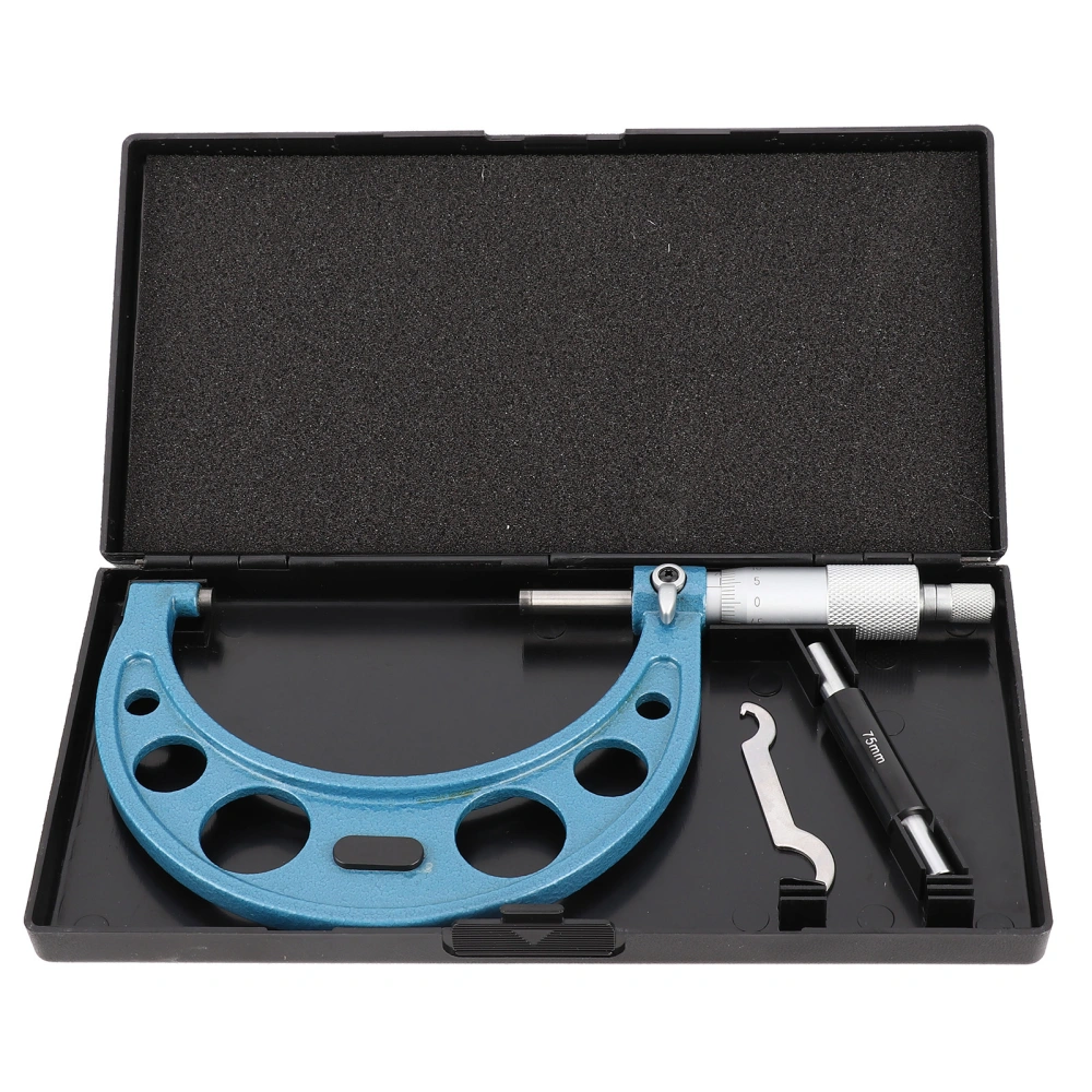 Micrometer Spiral Outside Measuring Calipers Mechanical Structure Locking Device 75-100mm