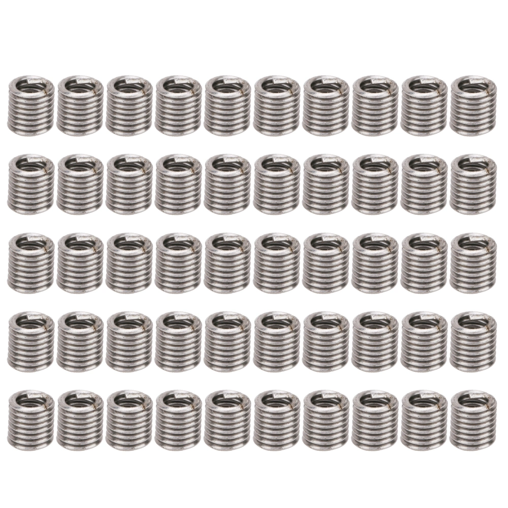 50Pcs Wire Thread Insert Stainless Steel Bushing Screw Hole Repair Socket Kit Units 5‑40