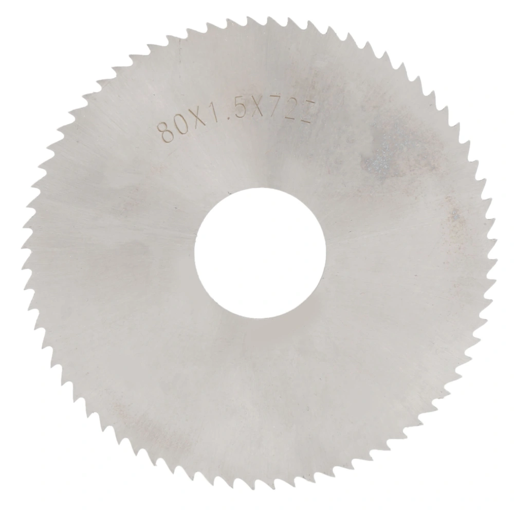 Circular Saw Blade High Speed Steel 72 Tooth Milling Insert Cutting Disc 80 x 1.5mm