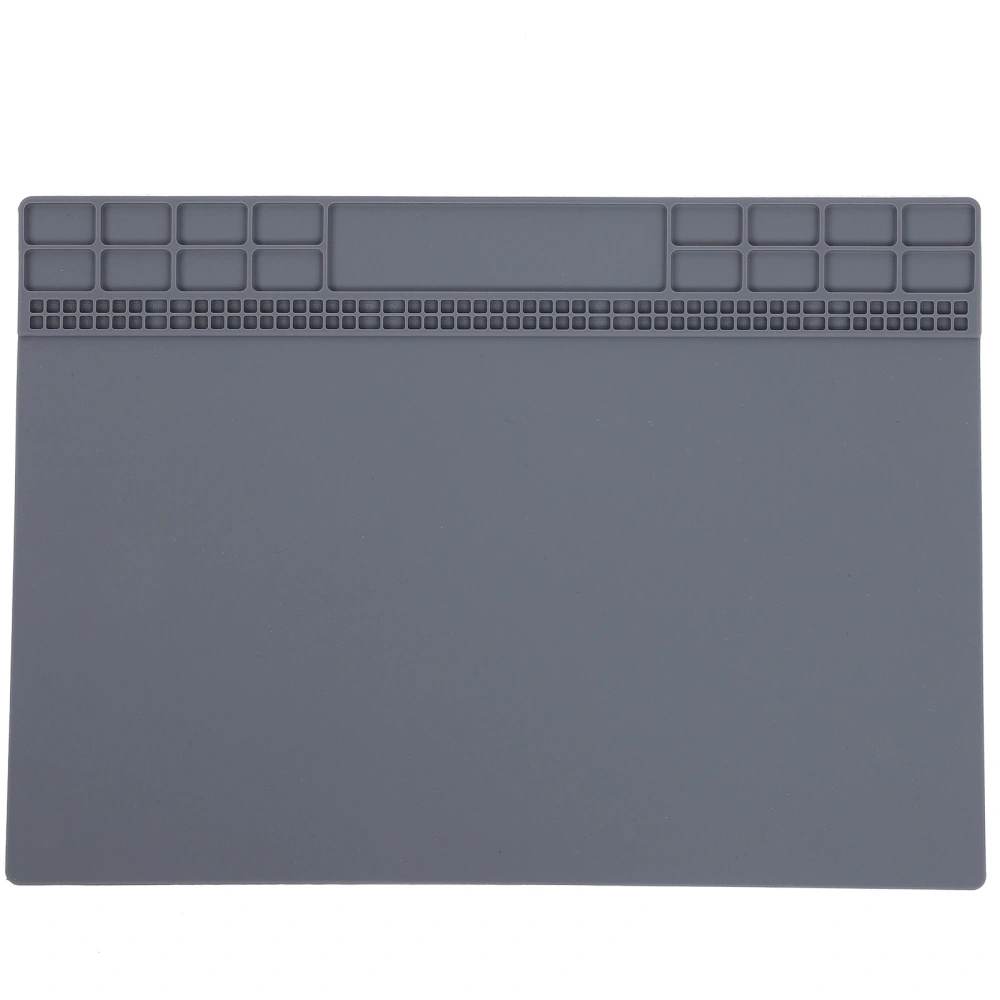 Repair Mat Silicone Heat Resistant Pad Computer Phone Solder Station Tools 350x250x4mmGray