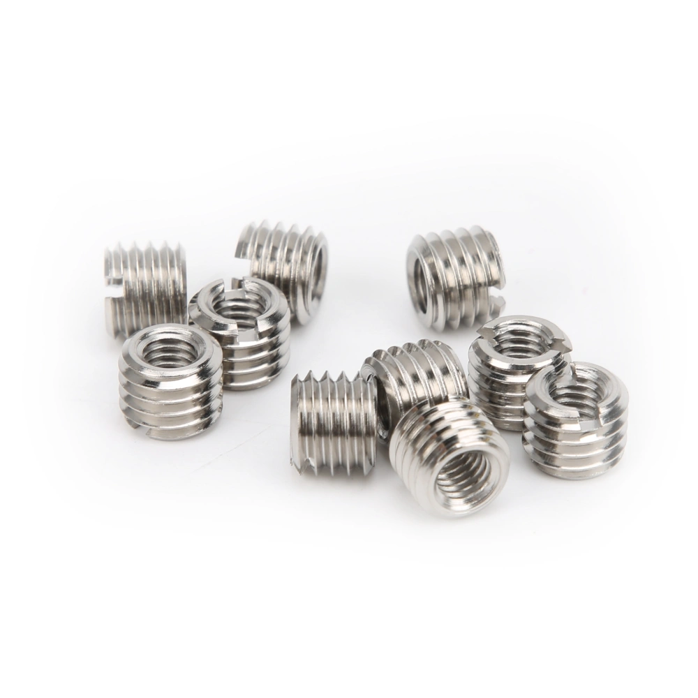 10Pcs Thread Repairing Nut Stainless Steel Fastener Accessory M6 x 1.0mm M10 x 1.5mm 8MM