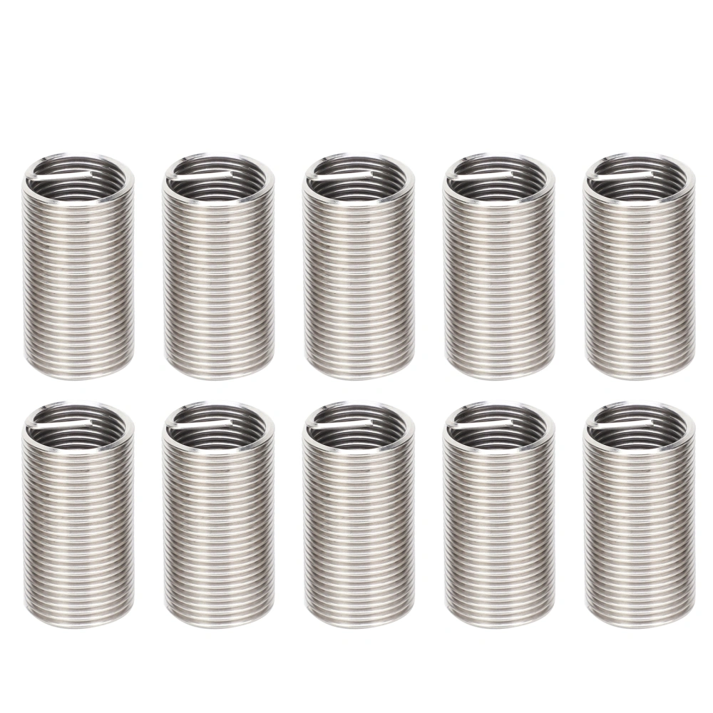 10Pcs Thread Inserts Male Female Reducing Nut Repair Tool Stainless Steel Wire Fastener M16x1.53D