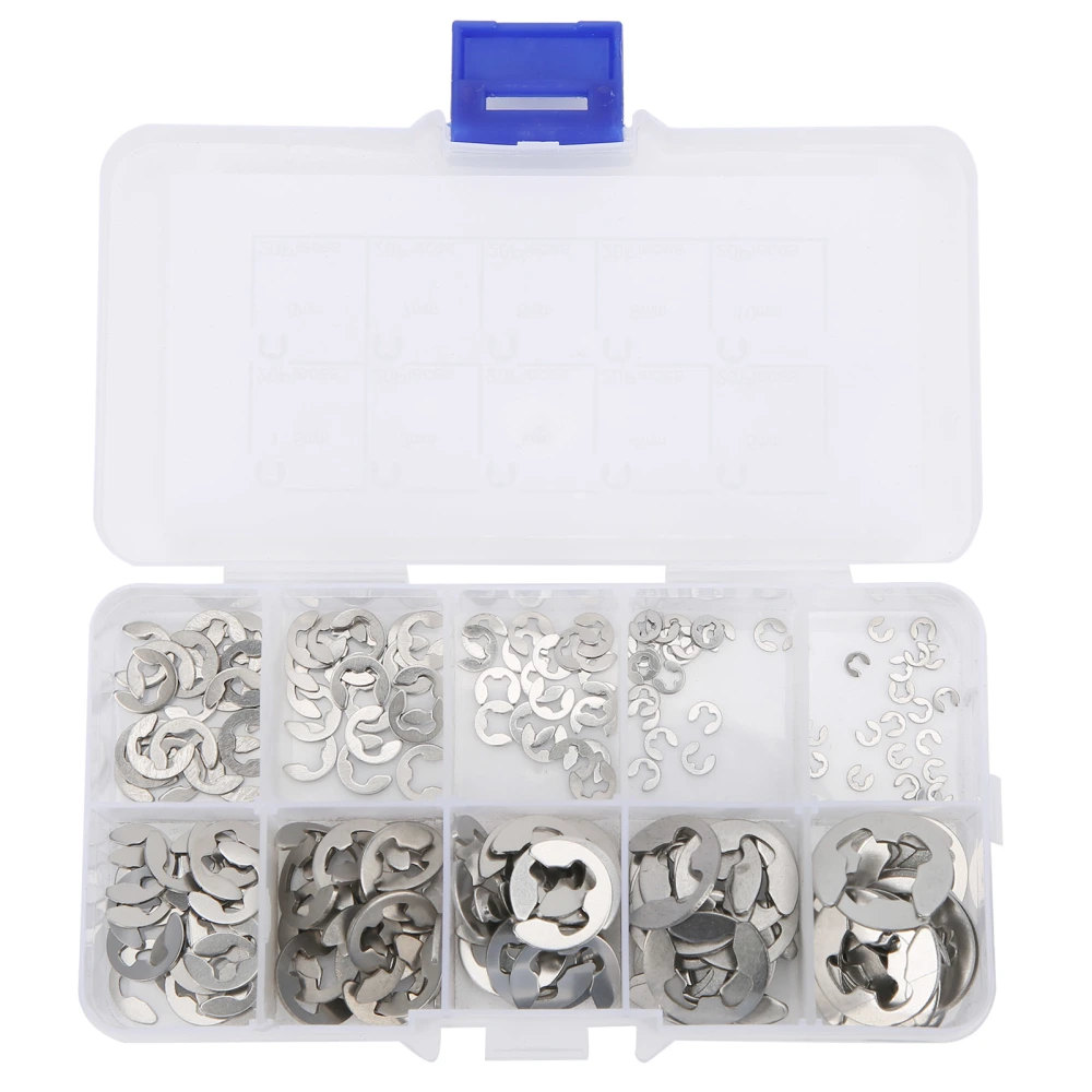 200Pcs Circlip Set 304 Stainless Steel E Clip Retaining Rings Industrial Supplies M1.5‑M10