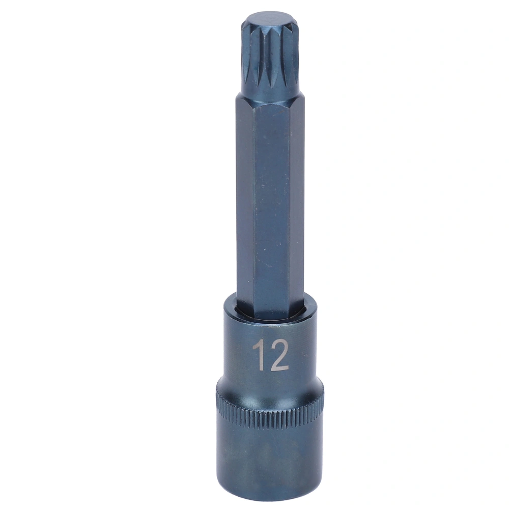 Socket Bit S2 Alloy Steel 1/2 Drive Port Blueing 12‑Point Screwdriver Bit Wrench Accessories