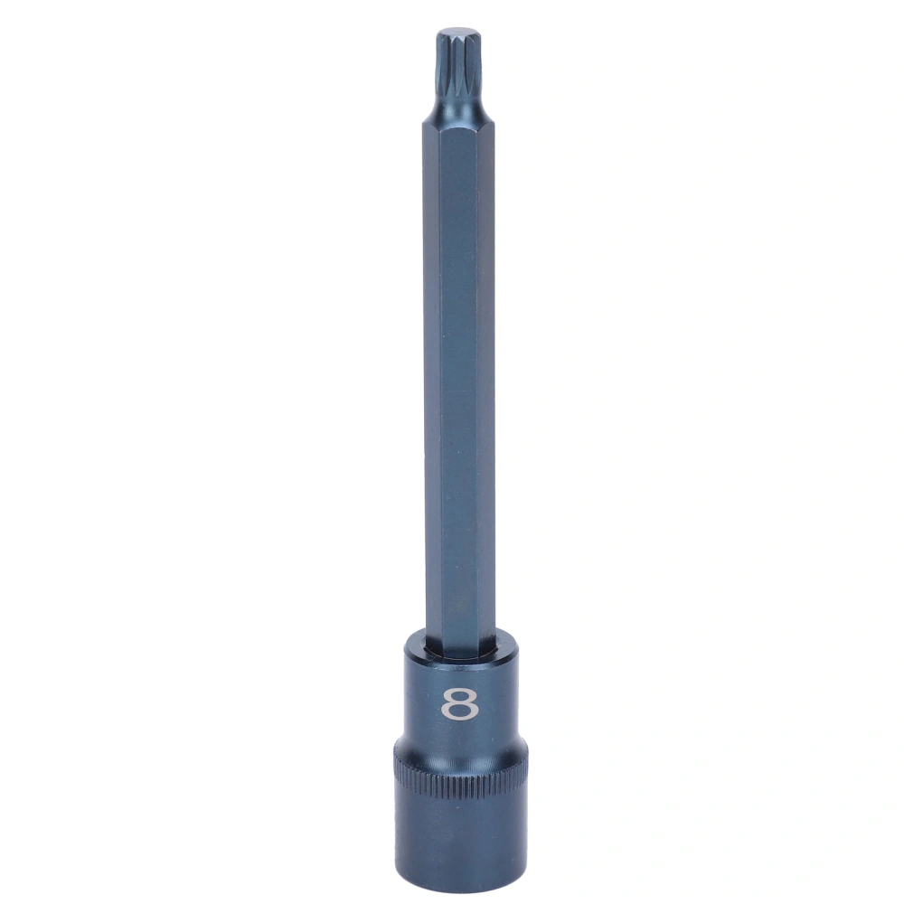 Socket Bit Alloy Steel Blueing 12‑Point High Hardness 1/2 Drive Port Screwdriver Bit Tool