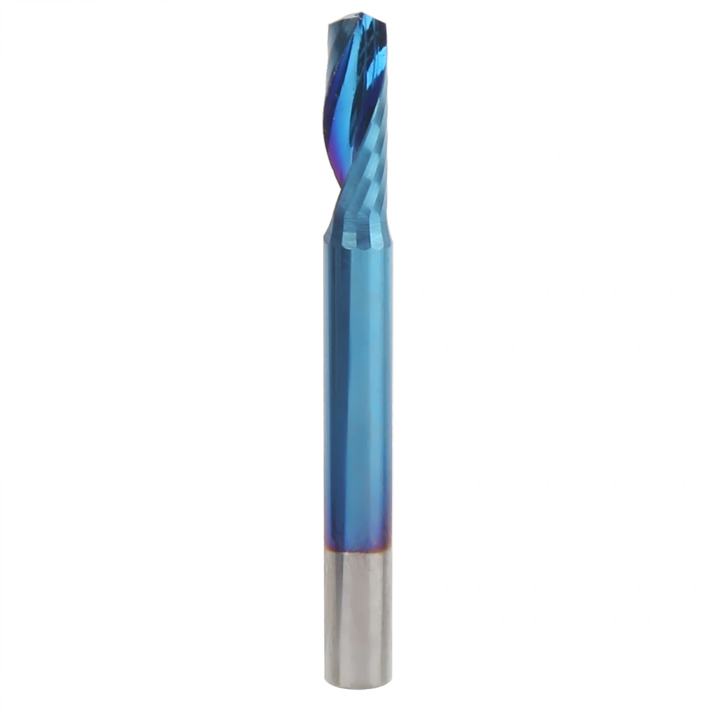 Milling Cutter Single Flute Spiral Nano Blue Coating Router Bit CNC Cutting Tool 4x12x40