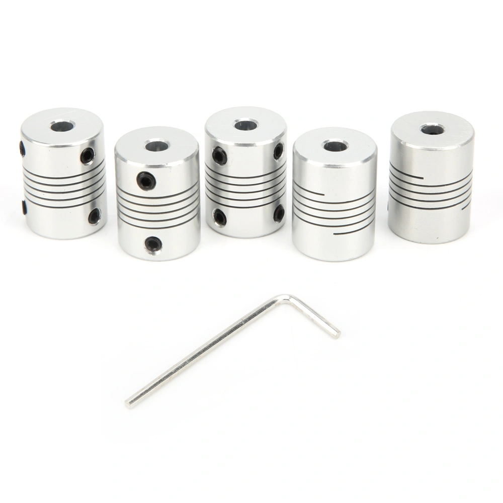 5Pcs Flexible Shaft Couplings for 3D Printer Stepper Motor Aluminum Alloy Coupler 5 x 8mm