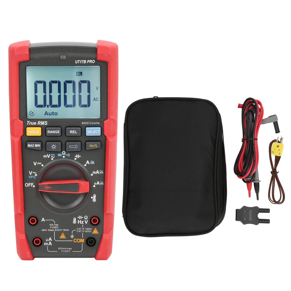 UT17B PRO Digital Multimeter True RMS AC/DC Voltage Current Resistance Capacitance Tester