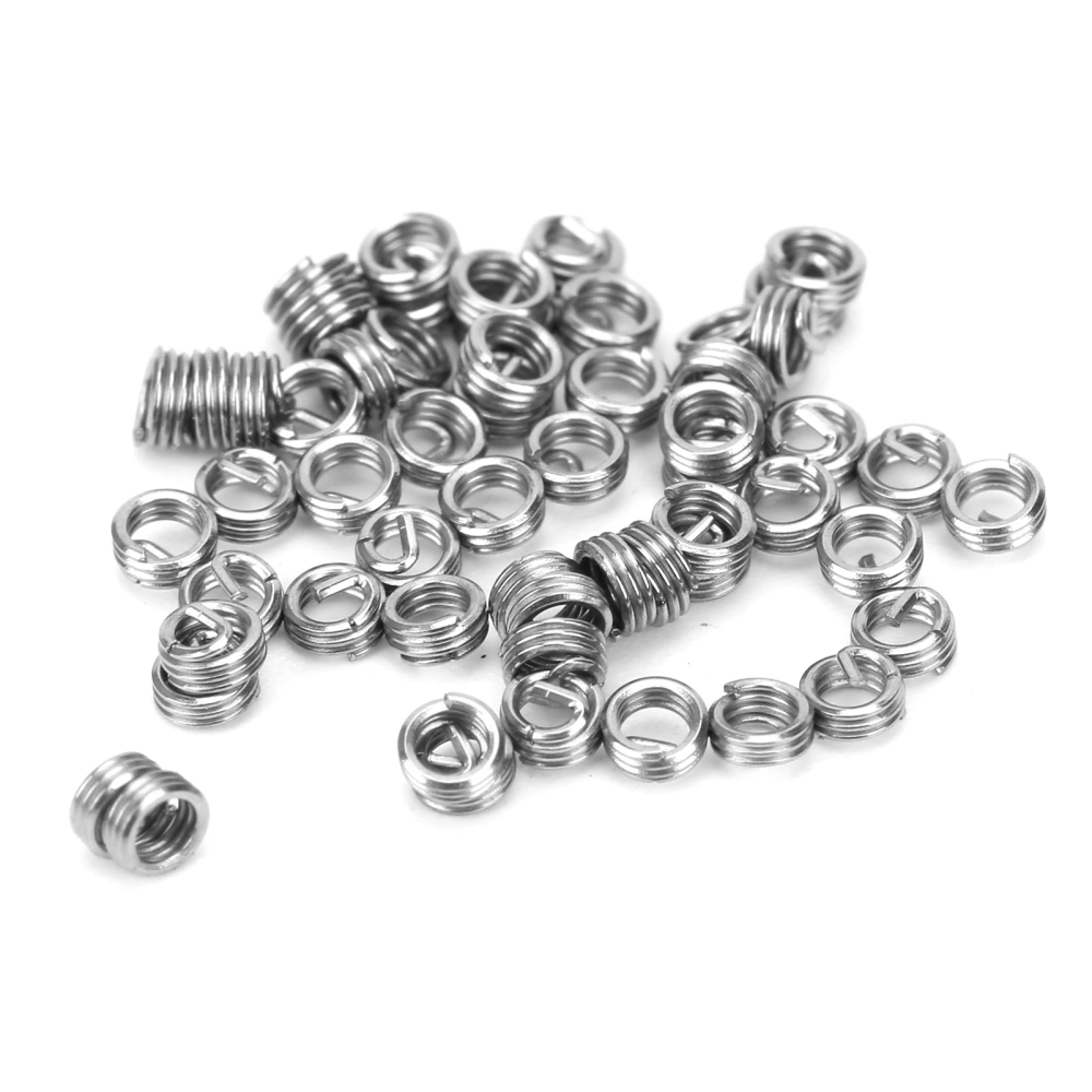 50Pcs Wire Thread Insert Threaded Repair Protection Sleeve Reducer Nut Fastener M1.6 x 0.351D