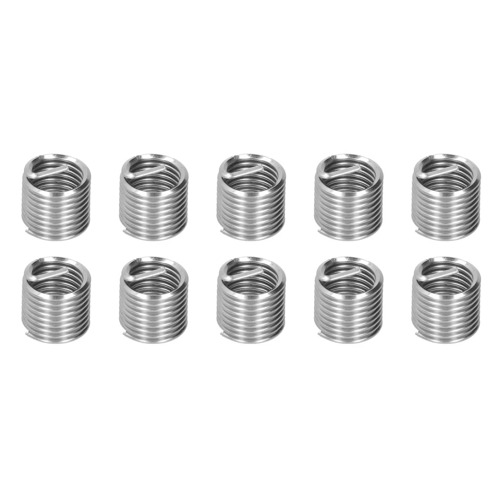 10Pcs Thread Inserts Male Female Reducing Nut Repair Tool Stainless Steel Wire Fastener M18x2.51.5D