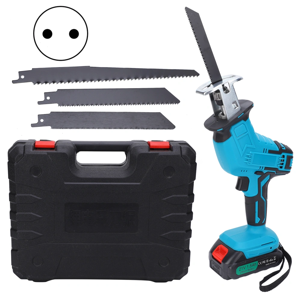 Electric Reciprocating Saw Lithium Battery Portable Outdoor Logging Chainsaw AC100‑240VEU Plug