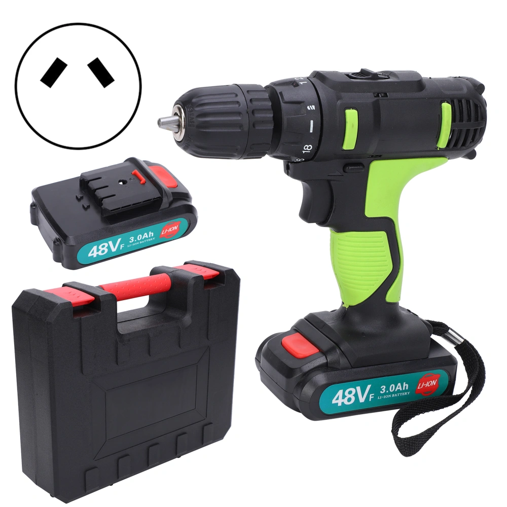 Electric Drill 2-Speed Screwdriver Impact Drill Wood Drilling Handheld Power Tool AC100-240VAU Plug