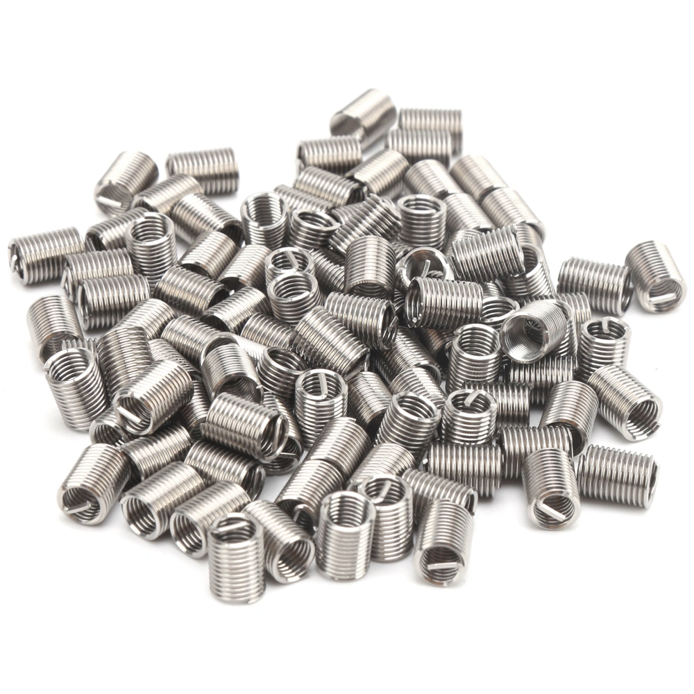 100Pcs Thread Repair Inserts Steel Wire Protection Sleeve Nut Fastener M5 x 0.8 x 2.5D