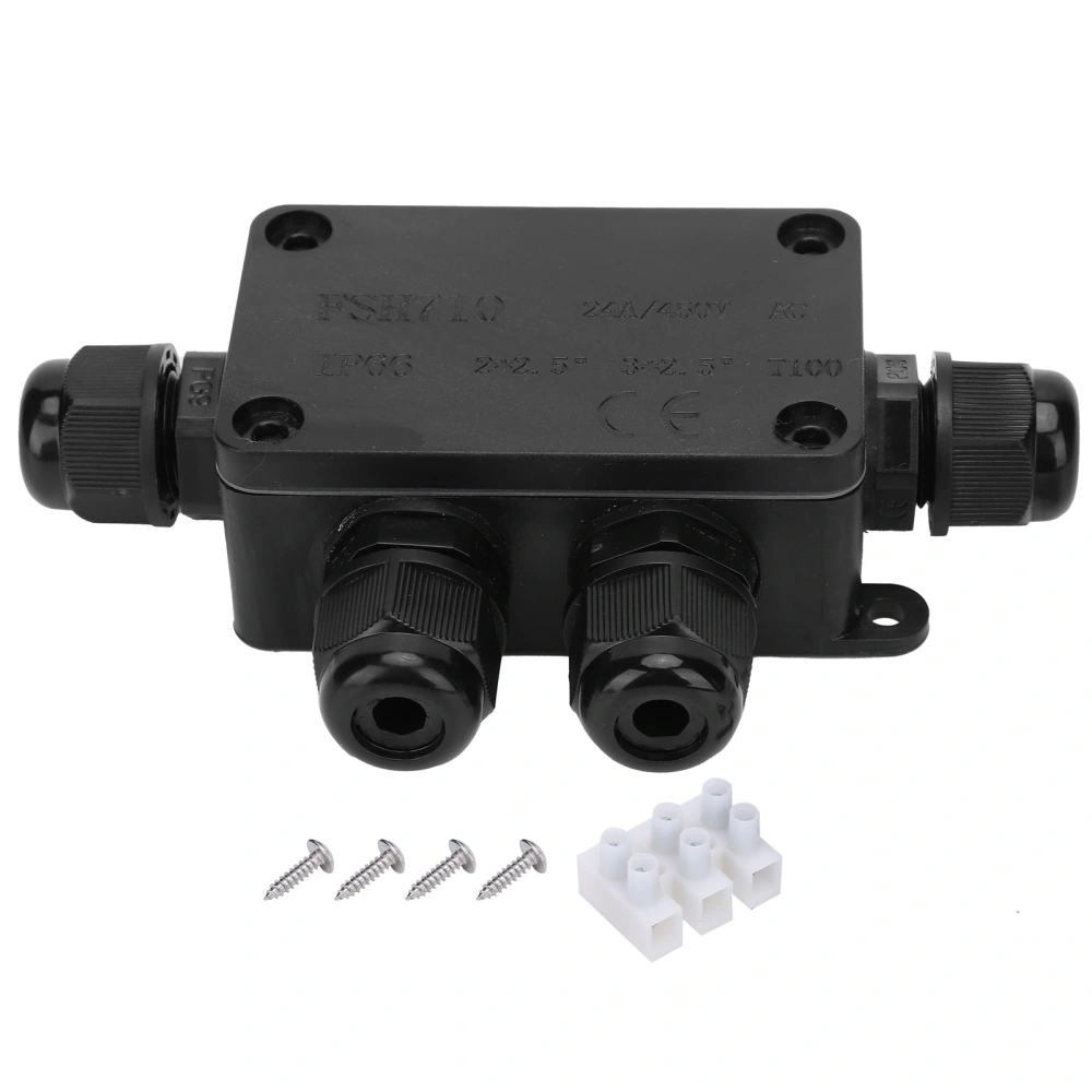 Waterproof Junction Box IP66 Wiring Connector FSH710‑4P with Silicone Sealing Ring for 4‑8mm