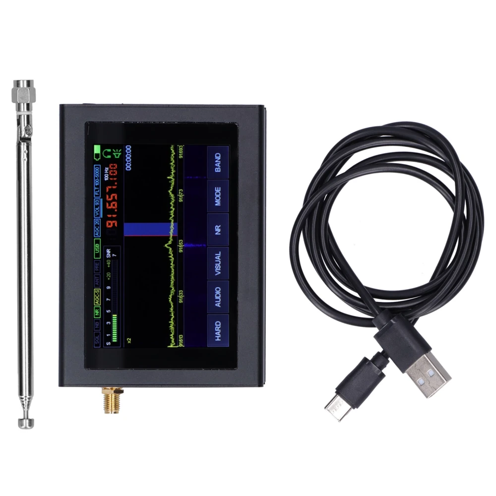 SDR Receiver 50K2G Full Frequency Radio Offline HandHeld Industrial Control Components(With Antenna )