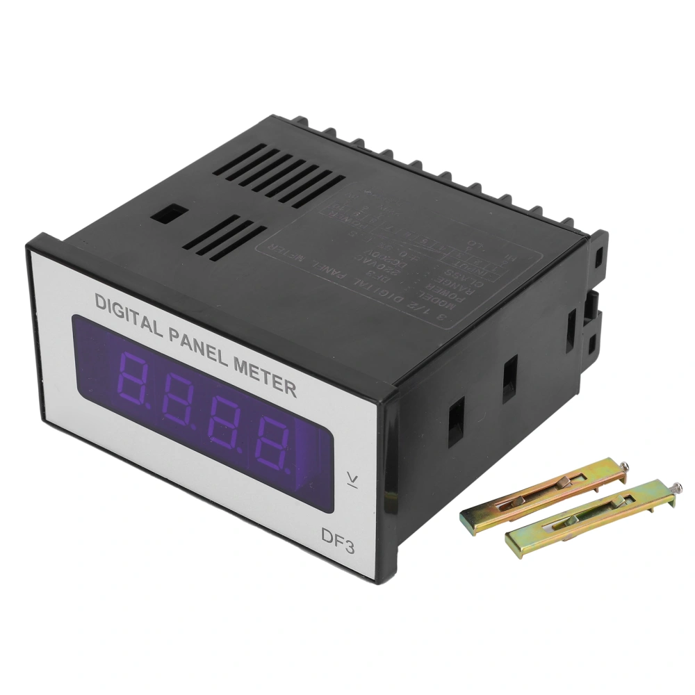 BERM Digital Panel Meter 3 1/2 Digits Digital Display Current Voltage Measuring DF3 DC200V