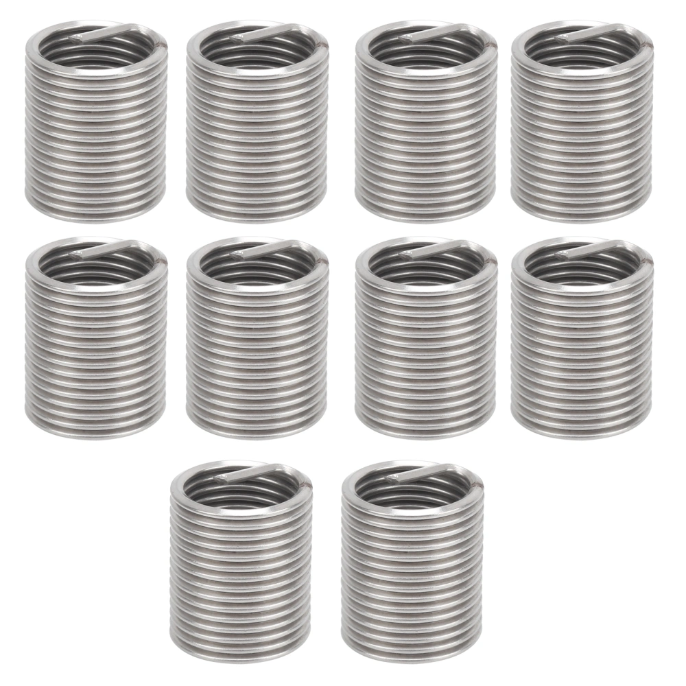 10Pcs Thread Repair Inserts Steel Wire Protection Sleeve Hardware Fastener M18 x 2.0 x 2D