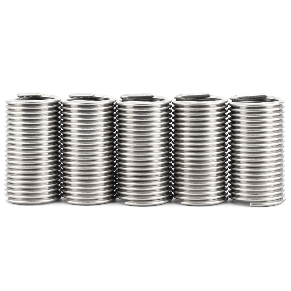 5Pcs Wire Thread Insert Stainless Steel Protective Coil Sleeve Screw Repair Kit M24x3x3D