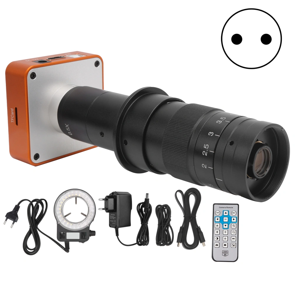 FHD48MP Microscope Electronic Digital 180X CMount Lens Industrial Welding Camera AC100240V