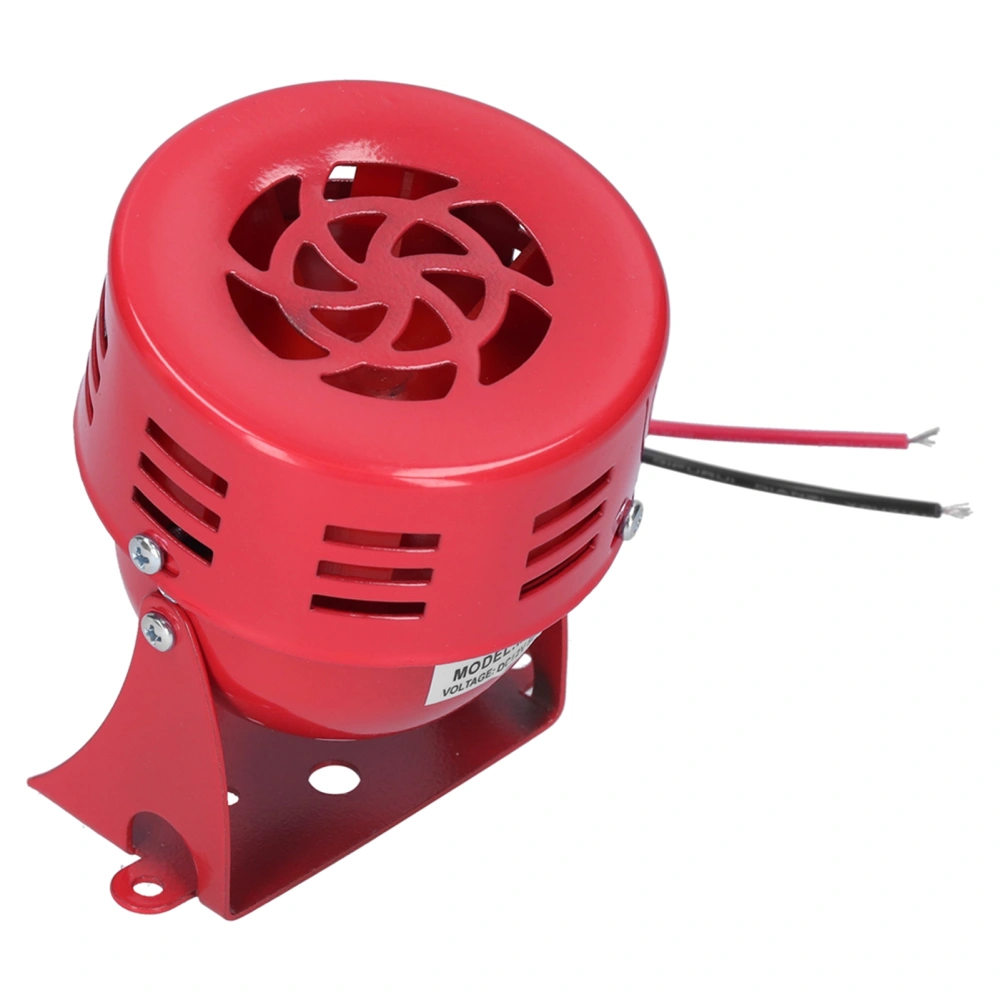 BERM Electric Motor Siren Alarm Mini Red Stainless Steel Shell 114DB DC12V MS-190