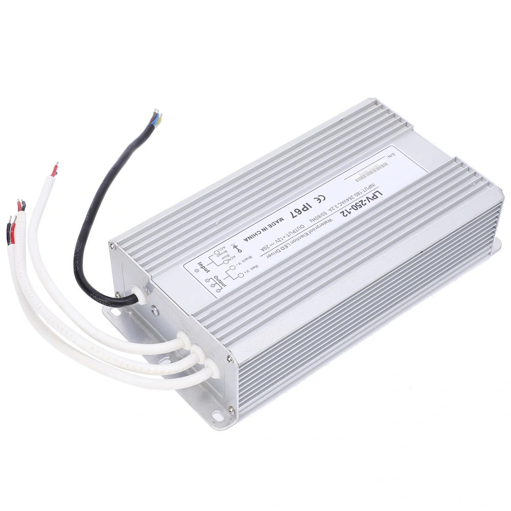 BERM Waterproof Switch Power Supply Transformer Driver Controller DC12V 250W LPV‑250‑12